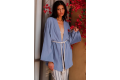 OUMAIMA 100% Cotton Light Blue Short Kimono