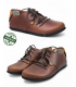 Women Barefoot Sneakers ZL MONTANA brown organic leather shoes