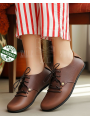 ZALLESHOP HANDMADE ORGANIC FASHION GROUP Women Barefoot Sneakers ZL MONTANA brown organic leather shoesFEMMES