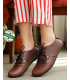 ZALLESHOP HANDMADE ORGANIC FASHION GROUP Women Barefoot Sneakers ZL MONTANA brown organic leather shoesFEMMES