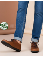 ZALLESHOP HANDMADE ORGANIC FASHION GROUP Men Barefoot Sneakers ZL MONTANA brown organic leather shoesHOMMES