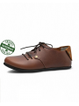 ZALLESHOP HANDMADE ORGANIC FASHION GROUP Men Barefoot Sneakers ZL MONTANA brown organic leather shoesUOMINI