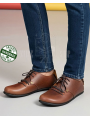 ZALLESHOP HANDMADE ORGANIC FASHION GROUP Men Barefoot Sneakers ZL MONTANA brown organic leather shoesUOMINI