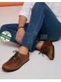 ZALLESHOP HANDMADE ORGANIC FASHION GROUP Men Barefoot Sneakers ZL MONTANA brown organic leather shoesHOMMES