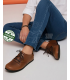 ZALLESHOP HANDMADE ORGANIC FASHION GROUP Men Barefoot Sneakers ZL MONTANA brown organic leather shoesHOMMES
