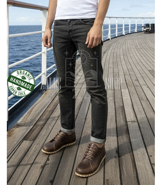 ZALLESHOP HANDMADE ORGANIC FASHION GROUP Men Barefoot Sneaker Crazy Classic BrownHOMMES