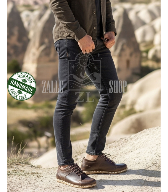 ZALLESHOP HANDMADE ORGANIC FASHION GROUP Men Barefoot Sneaker Crazy Classic BrownHOMMES