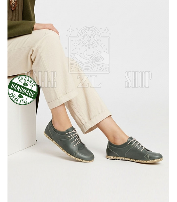 ZALLESHOP HANDMADE ORGANIC FASHION GROUP Baskets pieds nus Crazy Classic marron pour femmeFEMMES