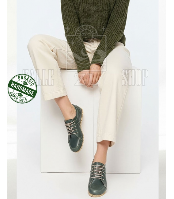 ZALLESHOP HANDMADE ORGANIC FASHION GROUP Baskets pieds nus Crazy Classic marron pour femmeFEMMES