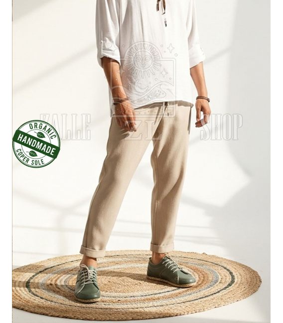 ZALLESHOP HANDMADE ORGANIC FASHION GROUP Men Barefoot Sneaker Crazy Classic Brown forUOMINI