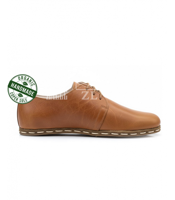 ZALLESHOP HANDMADE ORGANIC FASHION GROUP Baskets pieds nus Crazy Classic marron pour femmeFEMMES
