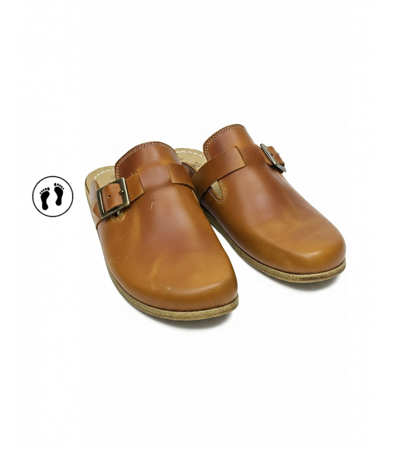 ZALLESHOP HANDMADE ORGANIC FASHION GROUPWomen Barefoot Sneakers ZL MONTANA brown organic leather shoesSlippers