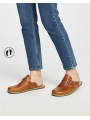 ZALLESHOP HANDMADE ORGANIC FASHION GROUP Women Barefoot Sneakers ZL MONTANA brown organic leather shoesChaussons