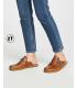 ZALLESHOP HANDMADE ORGANIC FASHION GROUP Women Barefoot Sneakers ZL MONTANA brown organic leather shoesChaussons