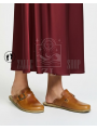 ZALLESHOP HANDMADE ORGANIC FASHION GROUP Women Barefoot Sneakers ZL MONTANA brown organic leather shoesChaussons
