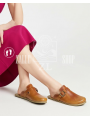 Women Barefoot Sneakers ZL MONTANA brown organic leather shoes