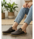 Women Barefoot Sneakers ZL MONTANA brown organic leather shoes