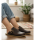 Women Barefoot Sneakers ZL MONTANA brown organic leather shoes