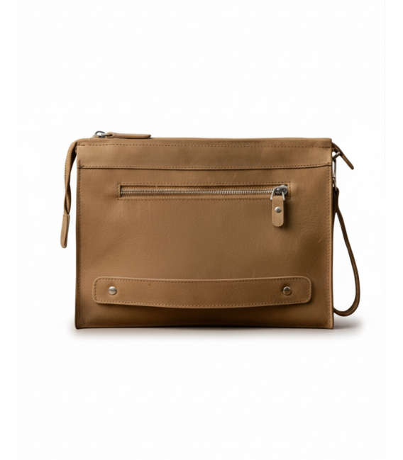 ZALLESHOP HANDMADE ORGANIC FASHION GROUPZL Handmade Organic Leather Hand Bag – 100% Natural Leather, Personalized Minimal Des...