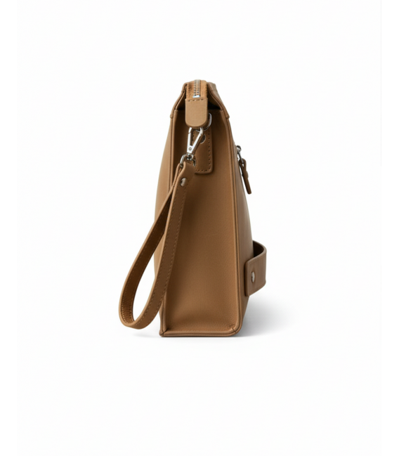 ZALLESHOP HANDMADE ORGANIC FASHION GROUPZL Handmade Organic Leather Hand Bag – 100% Natural Leather, Personalized Minimal Des...